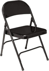 NPS - 18-1/4" Wide x 18-1/2" Deep x 29-1/4" High, Steel Standard Folding Chair - Black - All Tool & Supply