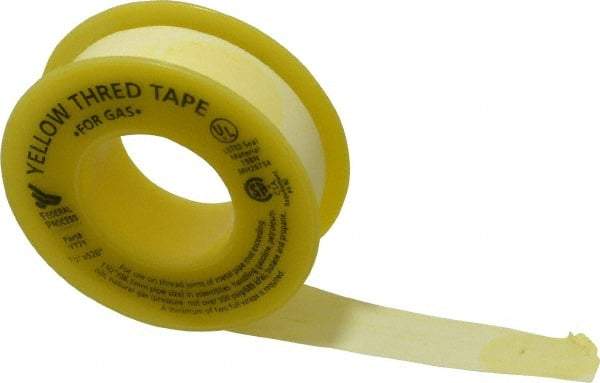 Federal Process - 1/2" Wide x 520" Long Gas Pipe Repair Tape - 3.8 mil Thick, -450 to 550°F, Yellow - All Tool & Supply