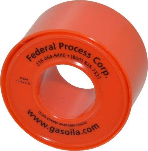 Federal Process - 1" Wide x 520" Long General Purpose Pipe Repair Tape - 3 mil Thick, -450 to 550°F, White - All Tool & Supply