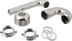 Federal Process - 1-1/4 Outside Diameter, P Trap with Wall Pipe - Chrome Coated, PVC - All Tool & Supply