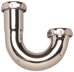 Federal Process - 1-1/2 Outside Diameter, 17 Gauge, P Trap J Bend Only - Chrome Coated, Brass - All Tool & Supply