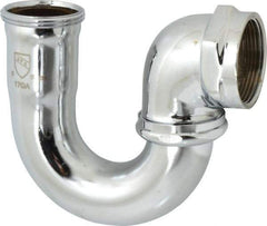 Federal Process - 1-1/2 Outside Diameter, 17 Gauge, Adjustable Sink Traps - Chrome Coated, Brass - All Tool & Supply