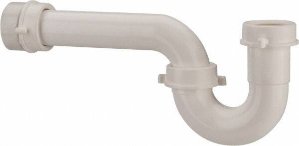 Federal Process - 1-1/2 Outside Diameter, P Trap with Marvel Adapter - White, PVC - All Tool & Supply