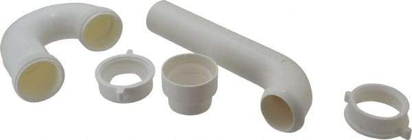 Federal Process - 1-1/2 Outside Diameter, P Trap with Solvent Weld Adapter - White, PVC - All Tool & Supply