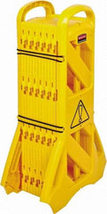 Rubbermaid - 40" High Folding Barricade - Plastic, Yellow - All Tool & Supply