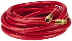 PRO-SOURCE - 1/2" ID x 3/4" OD 25' Long Multipurpose Air Hose - MNPT x MNPT Ends, 300 Working psi, 23 to 150°F, 1/2" Fitting, Red - All Tool & Supply