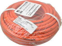 PRO-SOURCE - 1/4" ID x 15/32" OD 50' Long Multipurpose Air Hose - MNPT x MNPT Ends, 300 Working psi, 23 to 150°F, 1/4" Fitting, Orange - All Tool & Supply