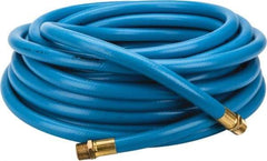 PRO-SOURCE - 1/2" ID x 3/4" OD 50' Long Multipurpose Air Hose - MNPT x MNPT Ends, 300 Working psi, 23 to 150°F, 1/2" Fitting, Blue - All Tool & Supply