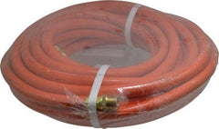 PRO-SOURCE - 1/2" ID x 3/4" OD 50' Long Multipurpose Air Hose - MNPT x MNPT Ends, 300 Working psi, 23 to 150°F, 1/2" Fitting, Orange - All Tool & Supply