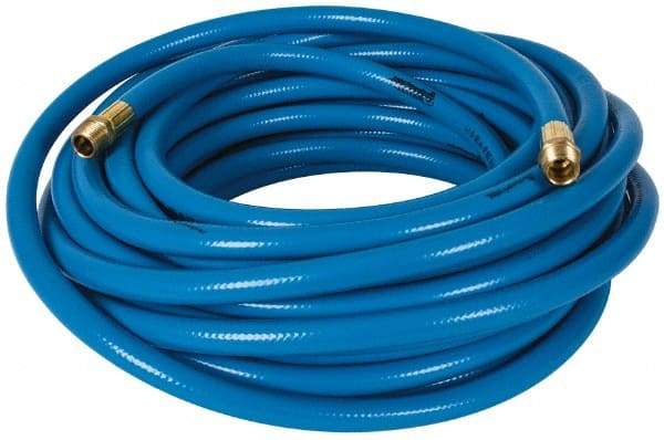 PRO-SOURCE - 1/2" ID x 3/4" OD 100' Long Multipurpose Air Hose - MNPT x MNPT Ends, 300 Working psi, 23 to 150°F, 1/2" Fitting, Blue - All Tool & Supply