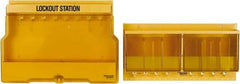 Master Lock - 1 Piece, Empty Polycarbonate Electrical and Valve Lockout Station - 23-1/2 Inch Wide x 27 Inch High x 4-1/8 Inch Deep, Yellow - All Tool & Supply