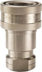 Parker - 1-5/16-12 SAE ORB 303 Stainless Steel Hydraulic Hose Female Straight Thread Coupler - 1,000 psi, 50 GPM, Series 60 - All Tool & Supply