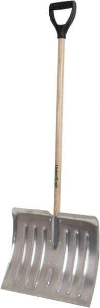 True Temper - 18 Inch Wide Blade x 15 Inch High Blade Snow Shovel - 38 Inch Long Ash Shaft Handle with Poly D-Grip - All Tool & Supply