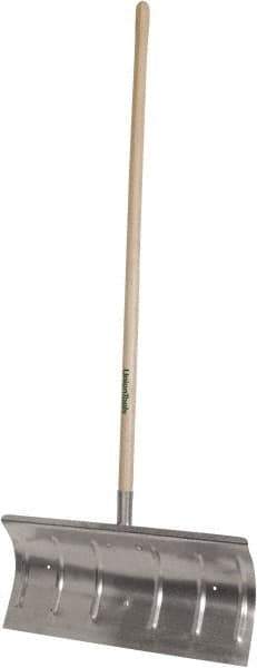 UnionTools - 24 Inch Wide Blade x 12 Inch High Blade Pusher Snow Shovel - 48 Inch Long Hardwood Handle - All Tool & Supply