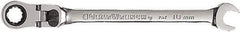 GearWrench - 10mm 12 Point Flexhead Combination Wrench - 6-47/64" OAL, Steel, Full Polish Finish - All Tool & Supply