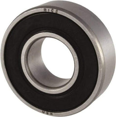 Nice - 1/2" Bore Diam, 1-3/8" OD, Double Seal Precision Ground Radial Ball Bearing - 7/16" Wide, 1 Row, Round Bore, 850 Lb Static Capacity, 1,878 Lb Dynamic Capacity - All Tool & Supply