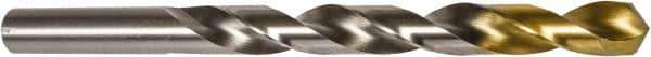 DORMER - 35/64" 118° High Speed Steel Jobber Drill - TiN Finish, Right Hand Cut, 6-5/8" OAL, Split Point - All Tool & Supply