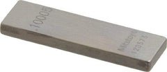 Mitutoyo - 0.10005" Rectangular Steel Gage Block - Accuracy Grade 0, Includes Certificate of Inspection - All Tool & Supply