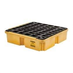 Eagle - 15 Gal Sump, 2,000 Lb Capacity, 1 Drum, Polyethylene Platform - 26" Long x 26" Wide x 6-1/2" High - All Tool & Supply