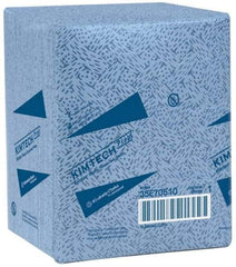 Kimtech - 1/4 Fold Clean Room/Lab/Critical Task Wipes - Poly Pack, 13" x 12" Sheet Size, Blue - All Tool & Supply