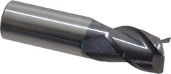 Accupro - 3/4", 1" LOC, 3/4" Shank Diam, 3" OAL, 3 Flute, Solid Carbide Square End Mill - Single End, AlTiN Finish, Spiral Flute, 40° Helix, Centercutting, Right Hand Cut, Right Hand Flute - All Tool & Supply