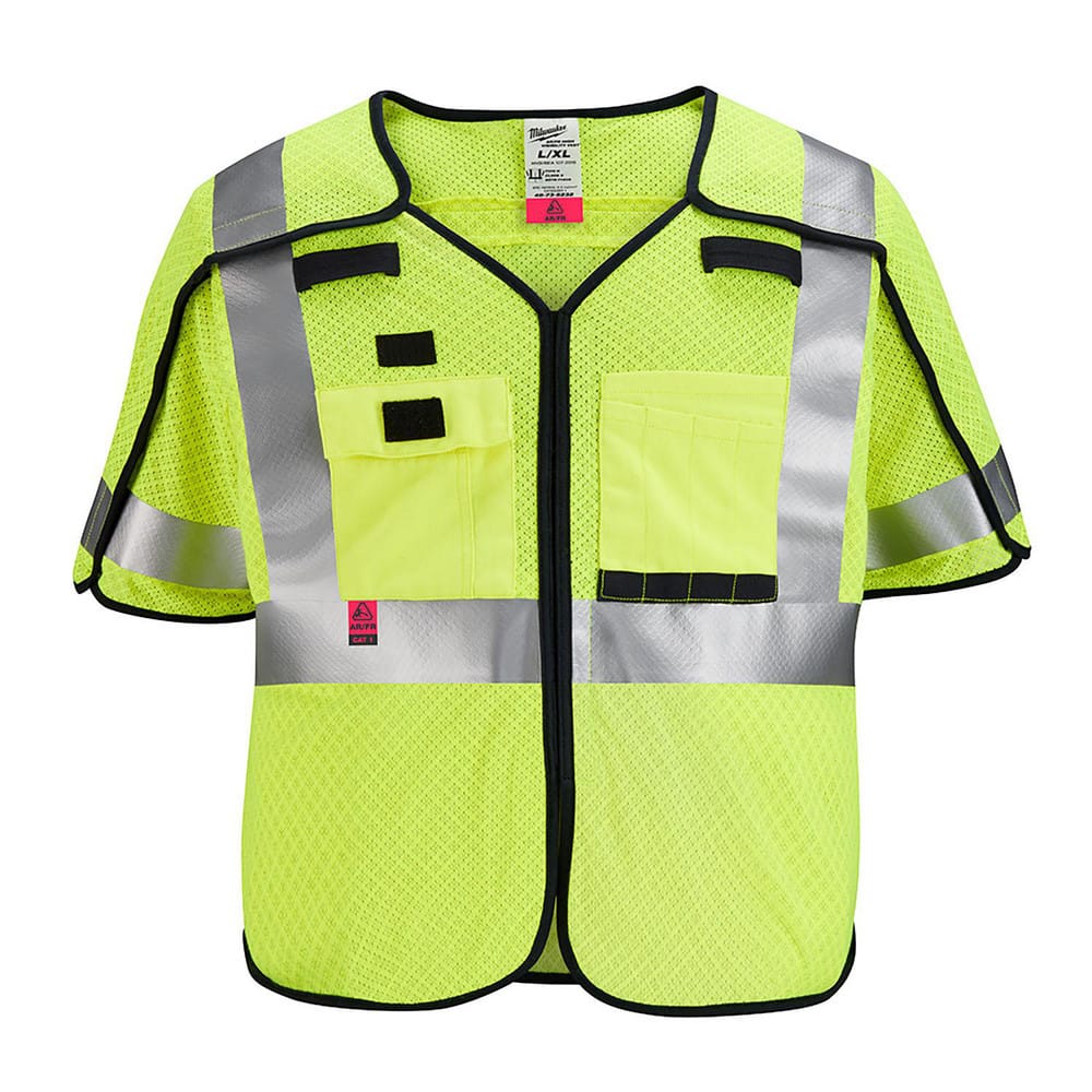 High Visibility Vests; Size: 2X/3X-Large; Color: Yellow; Closure Type: Hook & Loop; ANSI Class: 3