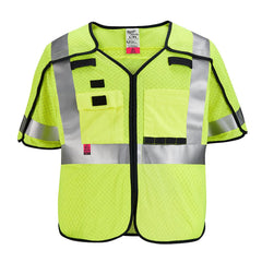 High Visibility Vests; Size: 4X/5X-Large; Color: Yellow; Closure Type: Hook & Loop; ANSI Class: 3