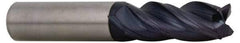 Accupro - 5/8", 4 Flute, Single End, Solid Carbide, Corner Chamfer End Mill - 3-1/2" OAL, Right Hand Flute, 1-5/8" LOC, Right Hand Cut - All Tool & Supply