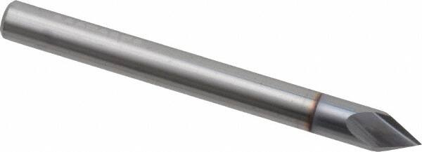 Accupro - 3/16" Diam 2 Flute Single End Solid Carbide Chamfer Mill - All Tool & Supply