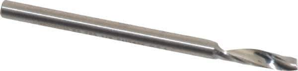 Onsrud - 1/8" Cutting Diam x 1/2" Length of Cut, 1 Flute, Upcut Spiral Router Bit - Uncoated, Right Hand Cut, Solid Carbide, 2" OAL x 1/8" Shank Diam, Single Edge, 21° Helix Angle - All Tool & Supply