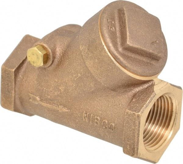 NIBCO - 1" Bronze Check Valve - Y-Pattern, FNPT x FNPT, 400 WOG - All Tool & Supply