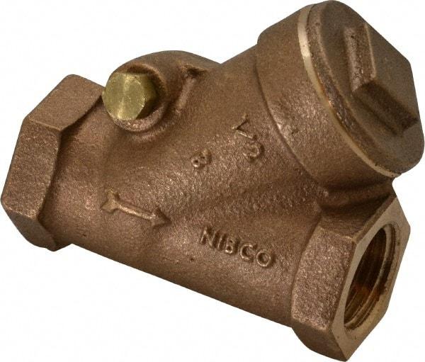 NIBCO - 1/2" Bronze Check Valve - Y-Pattern, FNPT x FNPT, 400 WOG - All Tool & Supply