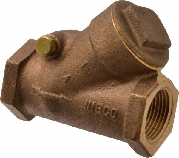 NIBCO - 1" Bronze Check Valve - Y-Pattern, FNPT x FNPT, 600 WOG - All Tool & Supply