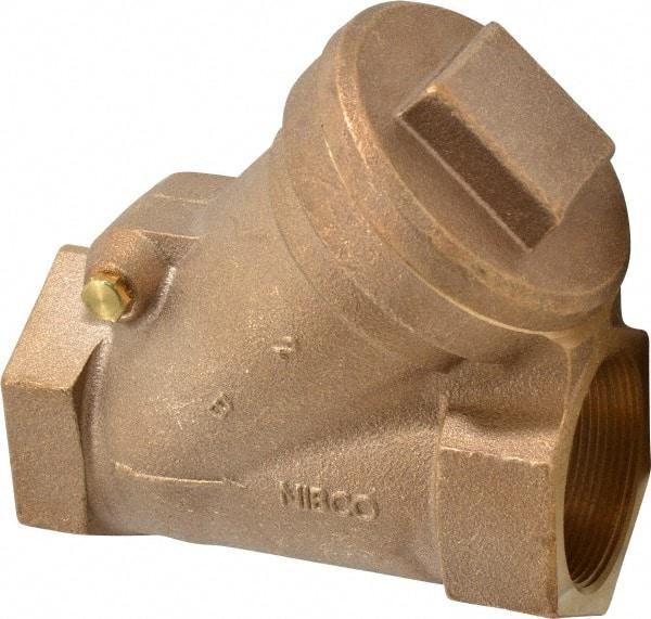 NIBCO - 2" Bronze Check Valve - Y-Pattern, FNPT x FNPT, 600 WOG - All Tool & Supply