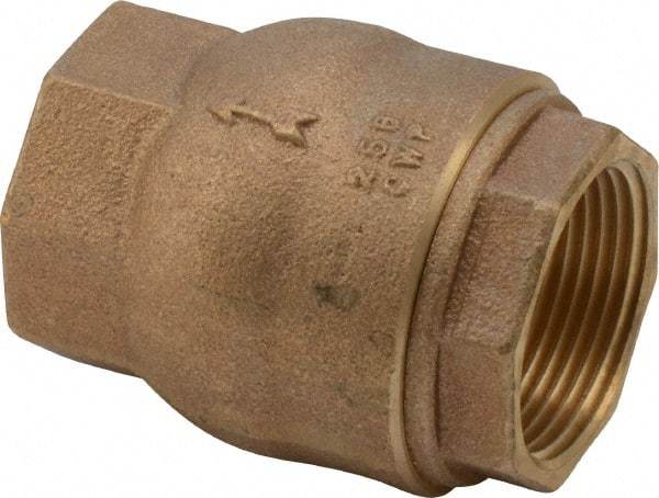 NIBCO - 1-1/4" Bronze Check Valve - Inline, FNPT x FNPT, 250 WOG - All Tool & Supply