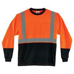 8291BK 5XL ORG/BLK LG SLV T-SHIRT - All Tool & Supply