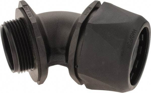 Murrplastik - 1-1/4" Trade, Nylon Compression Angled Liquidtight Conduit Connector - Noninsulated - All Tool & Supply