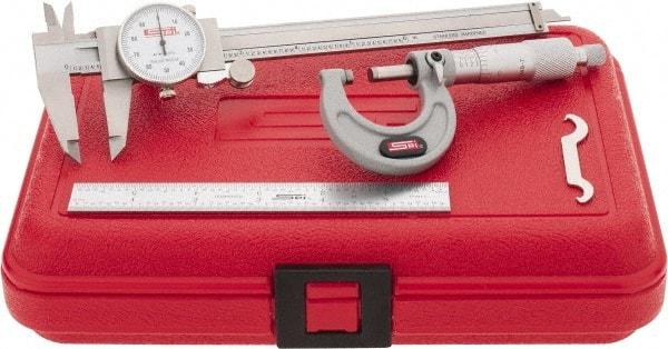 SPI - 3 Piece, Machinist Caliper and Micrometer Tool Kit - All Tool & Supply