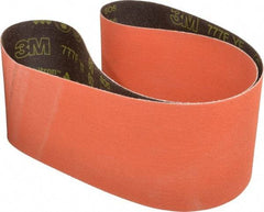 3M - 6" Wide x 60" OAL, 60 Grit, Ceramic Abrasive Belt - Ceramic, Medium, Coated, YF Weighted Cloth Backing, Wet/Dry, Series 777F - All Tool & Supply