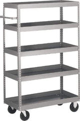 Quantum Storage - 1,000 Lb Capacity, 36" Wide x 18" Long x 57" High Shelf Cart - 5 Shelf, Steel - All Tool & Supply