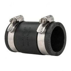 Made in USA - 1-1/4" PVC Flexible Pipe Coupling with Clamp - 3-1/2" Long, Pipe x Pipe, Stainless Steel Clamp - All Tool & Supply