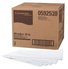 WypAll - 1/4 Fold Food Service Wipes - Box, 23-1/2" x 12-1/2" Sheet Size, Blue & White - All Tool & Supply