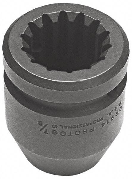 Proto - #5 Spline Drive, 3-1/8" Socket, Impact Socket - 6 Points, 4-39/64" OAL - All Tool & Supply