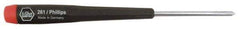 Wiha - #00, 4-5/8" OAL, Standard Phillips Screwdriver - 1-9/16" Blade Length, Ergonomic Handle - All Tool & Supply