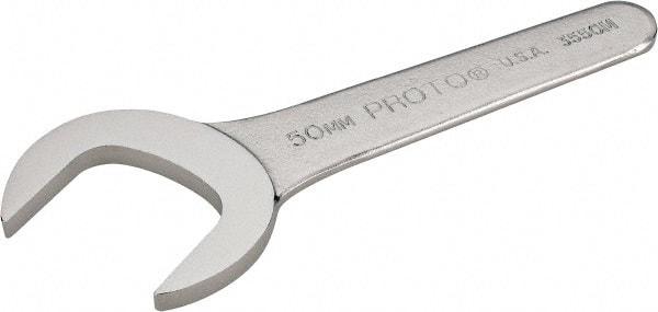 Proto - 50mm Standard Service Open End Wrench - 8-1/2" OAL, Single End, Satin Finish, 30° Head Angle - All Tool & Supply