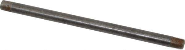 Made in USA - Schedule 80, 1/8" Diam x 7" Long Black Pipe Nipple - Threaded - All Tool & Supply