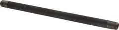 Made in USA - Schedule 80, 1/4" Diam x 9" Long Black Pipe Nipple - Threaded - All Tool & Supply