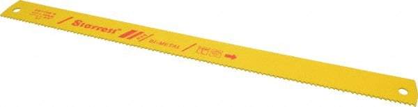 Starrett - 17" Long, 6 Teeth per Inch, Bi-Metal Power Hacksaw Blade - Toothed Edge, 1-3/8" Wide x 0.062" Thick - All Tool & Supply