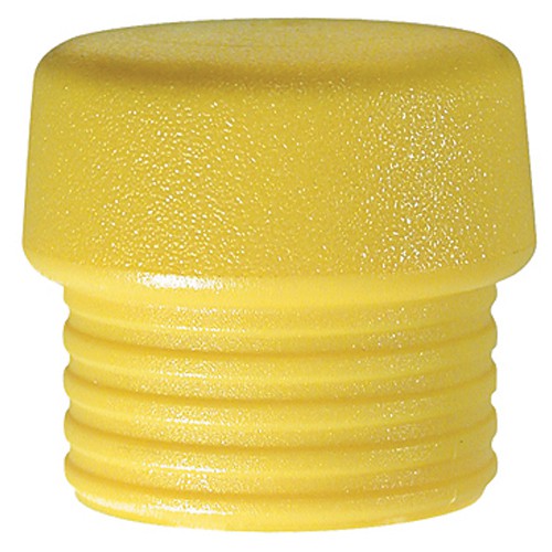 Split Head Mallet Face 2″ Med Hard Shore Hardness 65-D, Yellow, Polyurethane - All Tool & Supply