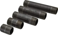 Made in USA - 66 Piece, 3/4" Pipe, Black Finished Steel Pipe Nipple Set - Schedule 40, (6) Close, (6) 1-1/2, (6) 2, (6) 2-1/2, (6) 3, (6) 3-1/2, (6) 4, (6) 4-1/2, (6) 5, (6) 5-1/2, (6) 6 - All Tool & Supply